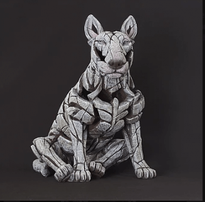 handpainted bull terrier sculpture from UK