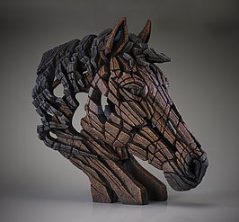 Hand Painted horse head bust sculpture from UK