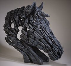 Hand painted horse sculpture from UK black