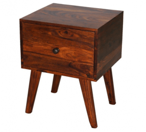 Retro style Indian sheesham wood bedside table Retro style Indian sheesham wood bedside table