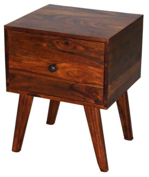 Retro style Indian sheesham wood bedside table Retro style Indian sheesham wood bedside table