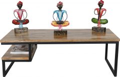 contemporary industrial style light mango wood coffee table