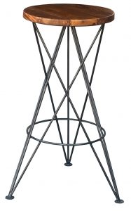 sheesham bar stool with metal legs