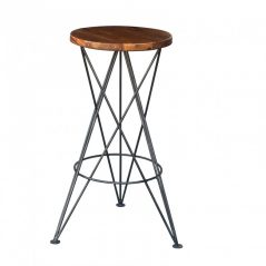 industrial style sheesham wood bar stool