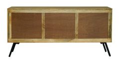 Urban Retro Range Industrial Style Light Mango Wood 3-door Sideboard with Metal Legs