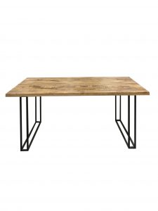 The rise of chunky industrial style Furniture 2 Industrial style large 175 cm light mango wood dining table with meta stand