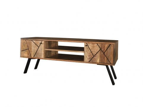 Urban retro range industrial style 2-door media-unit TV stand Urban retro range industrial style 2-door media-unit TV stand wit metal legs
