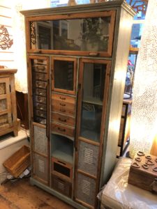 shabby chic Bohemian style storage cabinet