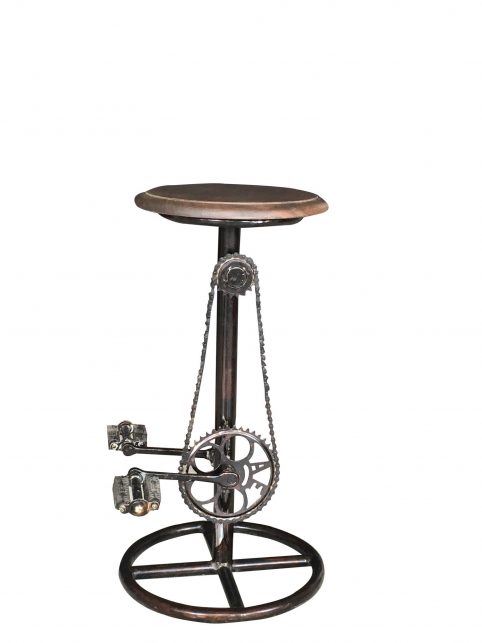 upcycled bike bar stool