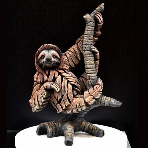 Hand Painted sloth sculpture