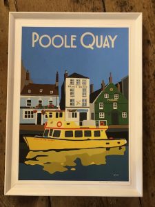 vintage style Poole quay art