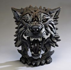Handpainted Edge sculpture Wolf Bust Sculpture