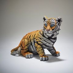 Hand Painted Tiger Cub Sculpture