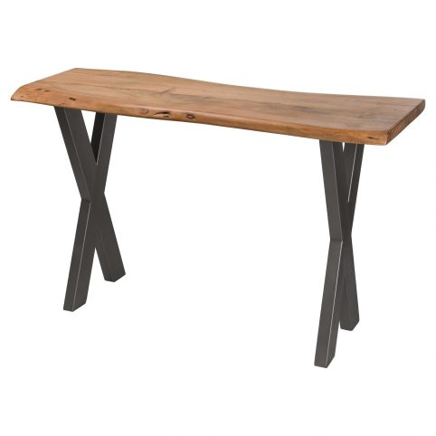 Industrial Style Solid Acacia Wood Console Table