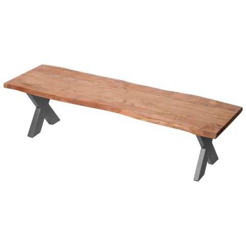 Industrial style solid acacia wood Bench