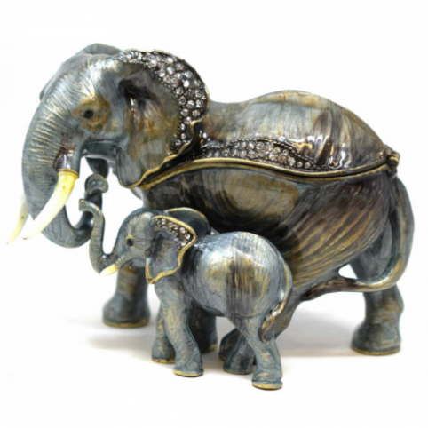 african elephant and calf trinket box african elephant and calf trinket box