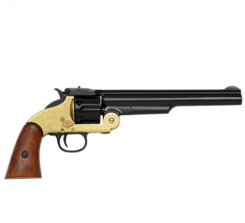 Hover over image to enlarge Click to change image 1869 Smith & Wesson 6 Shot Revolver In Black & Solid Brass