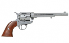 Replica Colt Peacemaker With Wooden Handle Gun Metal 1869 Long Barre