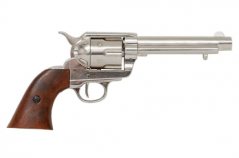 Colt Peacemaker With Wooden Handle Nickel Finish 1869