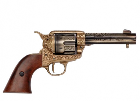 Engraved 1869 Colt With Wooden Handle