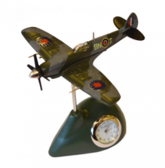 military plane miniature clock