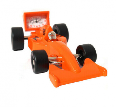 orange formula 1 miniature clock