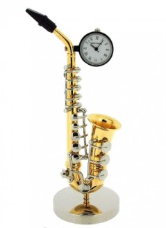 saxophone miniature clock