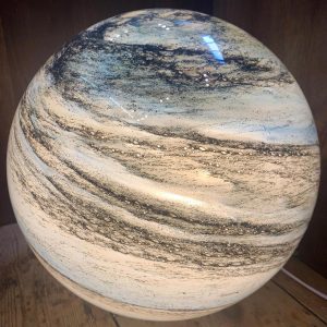 handblown glass planet lamp