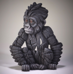 Hand painted baby gorilla sculpture from UK