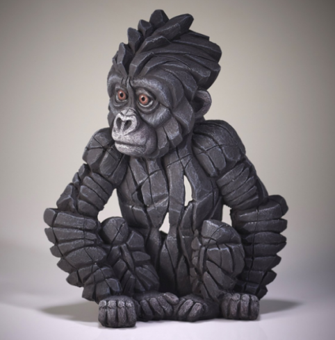 hand painted Edge sculpture baby gorilla hand painted Edge sculpture baby gorilla