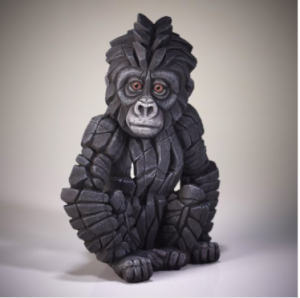 modern handpainted baby gorilla sculpture from UK