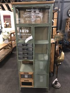 unique vintage style multi drawer storage cabinet bookcase painted in green