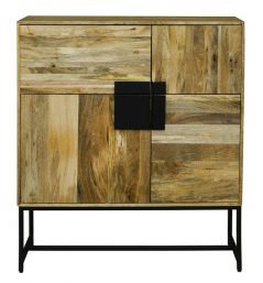 Industrial Style Light Mango wood 4 door sideboard / storage cabinet