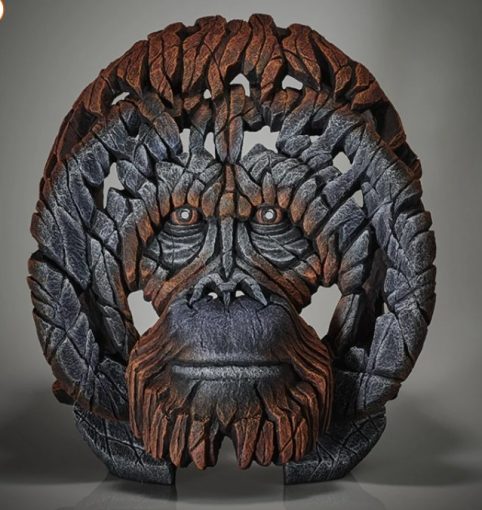 handpainted orangutan bust sculpture edge sculpture from UK