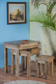 lifestyle light mango wood nest of 3 tables