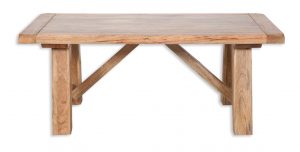 solid light mango wood rectangular coffee table