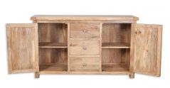 Solid Light mango wood 2 door 3 drawer sideboard