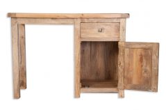 solid light mango wood dressing table open