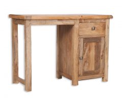 solid light mango wood dressing table side view
