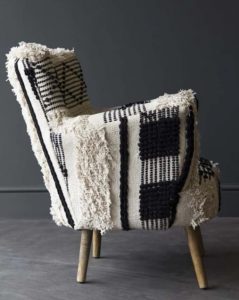 Black and white Boho chair