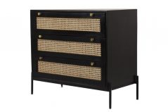 Dorset Modern Range Black Painted Mango Wood Chest Of Drawers side Dorset Modern Range Black Painted Mango Wood Chest Of Drawers side