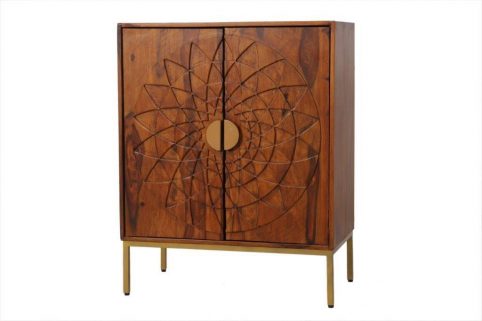 Solid Handcrafted Sheesham Sideboard with 3 Shelves dorset Dorset Bournemouth Sheesham rosewood sideboard with three shelves