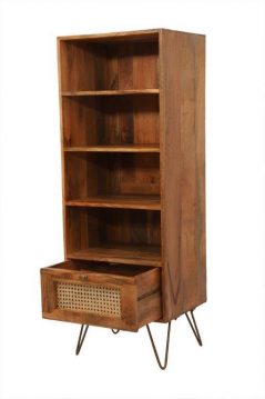 St. Remi Sheesham Wood Cabinet with Drawer open drawer Sheesham Indian wood cabinet open drawer