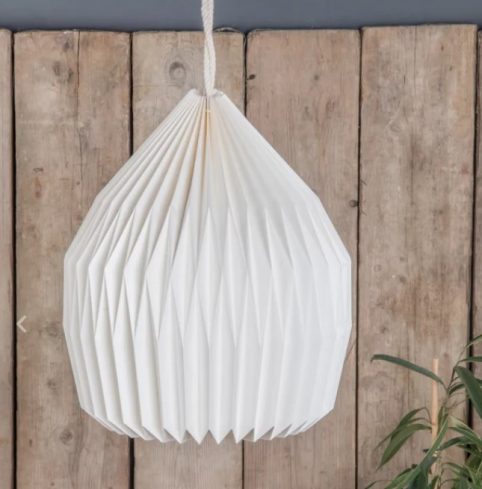 dome shape white colour natural paper lampshade