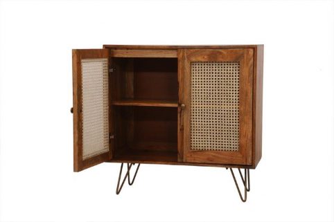sheesham wood sideboard open doors natural mango wood sideboard 2 doors