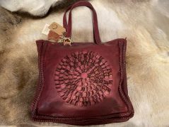 vintage style studded leather bag