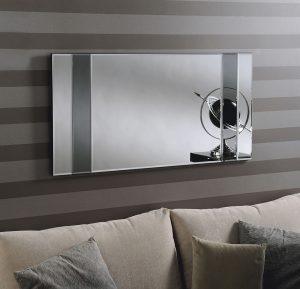 Cologne Art Deco Style Mirror grey 48 x 24 inches