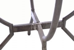 Industrial style solid mango wood dining table close up industrial style solid mango wood dining table