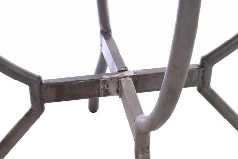 Industrial style solid mango wood dining table close up industrial style solid mango wood dining table