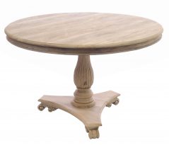 Light mahogany wood 120cm round dining table